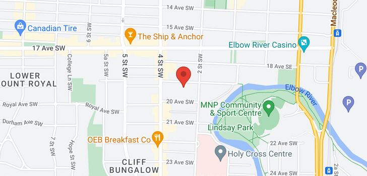 map of 403 317 19 Avenue SW